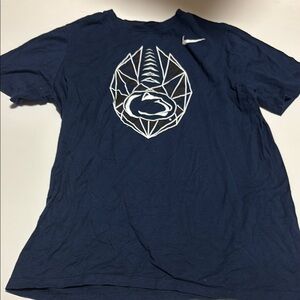 Nike YL boys Penn state Psu football Blue Graphic T-Shirt